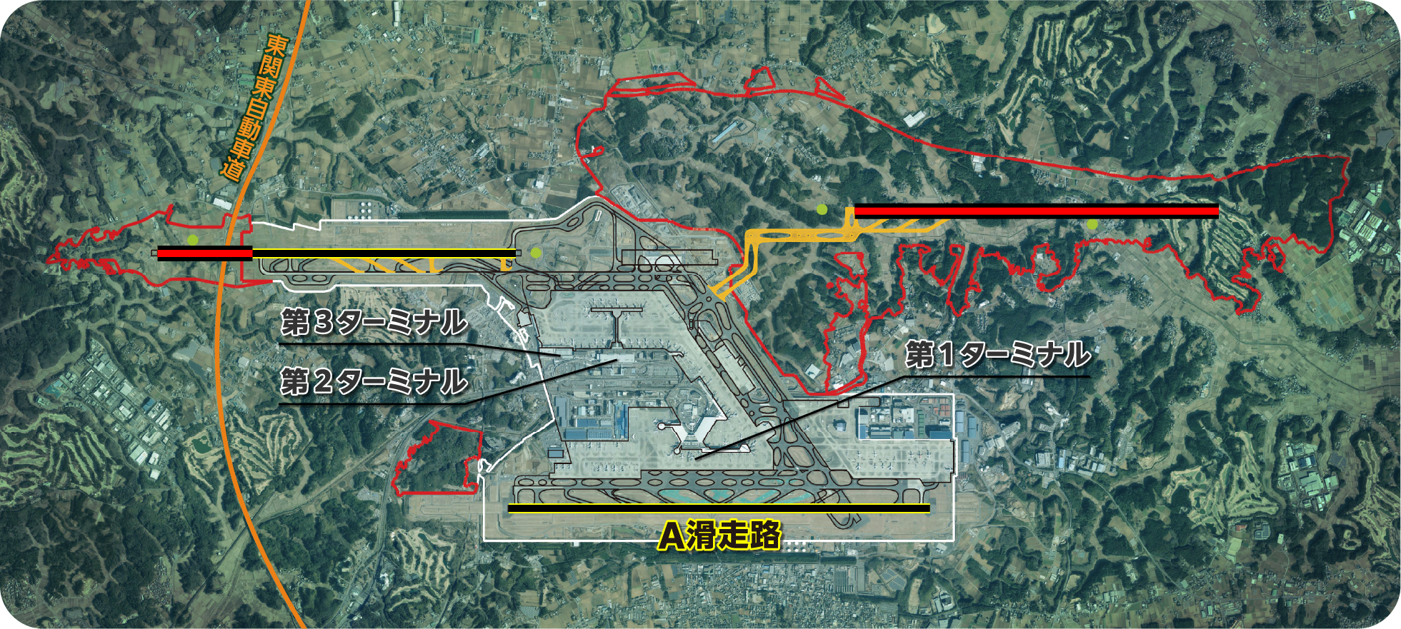 成田空港空撮地図